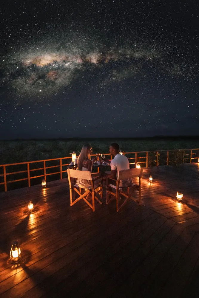 romantic dinner under the milkyway in yala wilderness